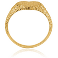 thumbnail image 5 of 14K Solid Yellow Gold Heart Custom Engraved Signet Ring Handmade Personalized Monogram Initial Letter Band, 5 of 9