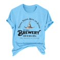 thumbnail image 4 of T-Shirt à Manches Courtes pour Femmes Liquidation T-Shirt Mélangé pour Femmes T-Shirt à Col Rond pour Femmes the Wilches Brewery Stop in for A Spell Imprimé Massachusetts, 4 of 4