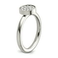 thumbnail image 4 of Primal Steel Stainless Steel Polished with Cubic Zirconia Circle Ring, 4 of 10