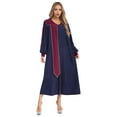 thumbnail image 1 of iixpin Robe de Choeur pour Femmes Costume de Confirmation Robe Fendue à Fermeture Éclair devant Robe d'Église et de Collation des Grades Robes de Clerc Bleu Marine m, 1 of 6
