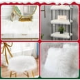 thumbnail image 3 of 9.8x9.8In Soft Fur Square Cuts,4Pcs Fur Faux Locker Fabric,White Shaggy Synthetic Plush Patch for Christmas Costumes,Apparel,Pillows Decor, 3 of 6