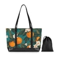 thumbnail image 7 of FORMRS Canvas Laptop Tote Bag for Women with 15.6" Computer Compartments Shoulder Handbag, Orange Leaves, 7 of 7