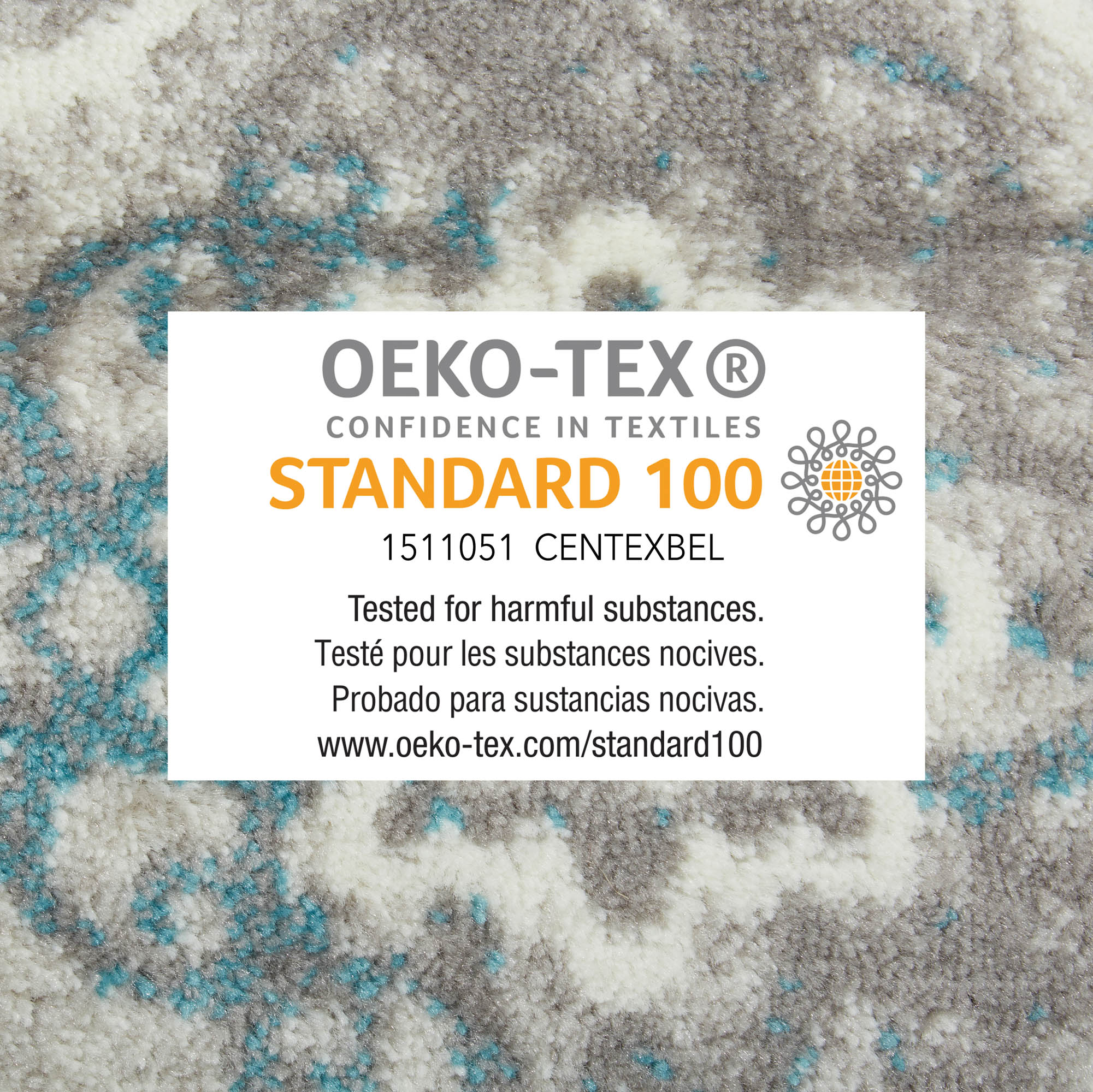 Home Dynamix Boho Andorra Transitional Damask Area Rug, Grey/Blue, 3'3"x5'2"