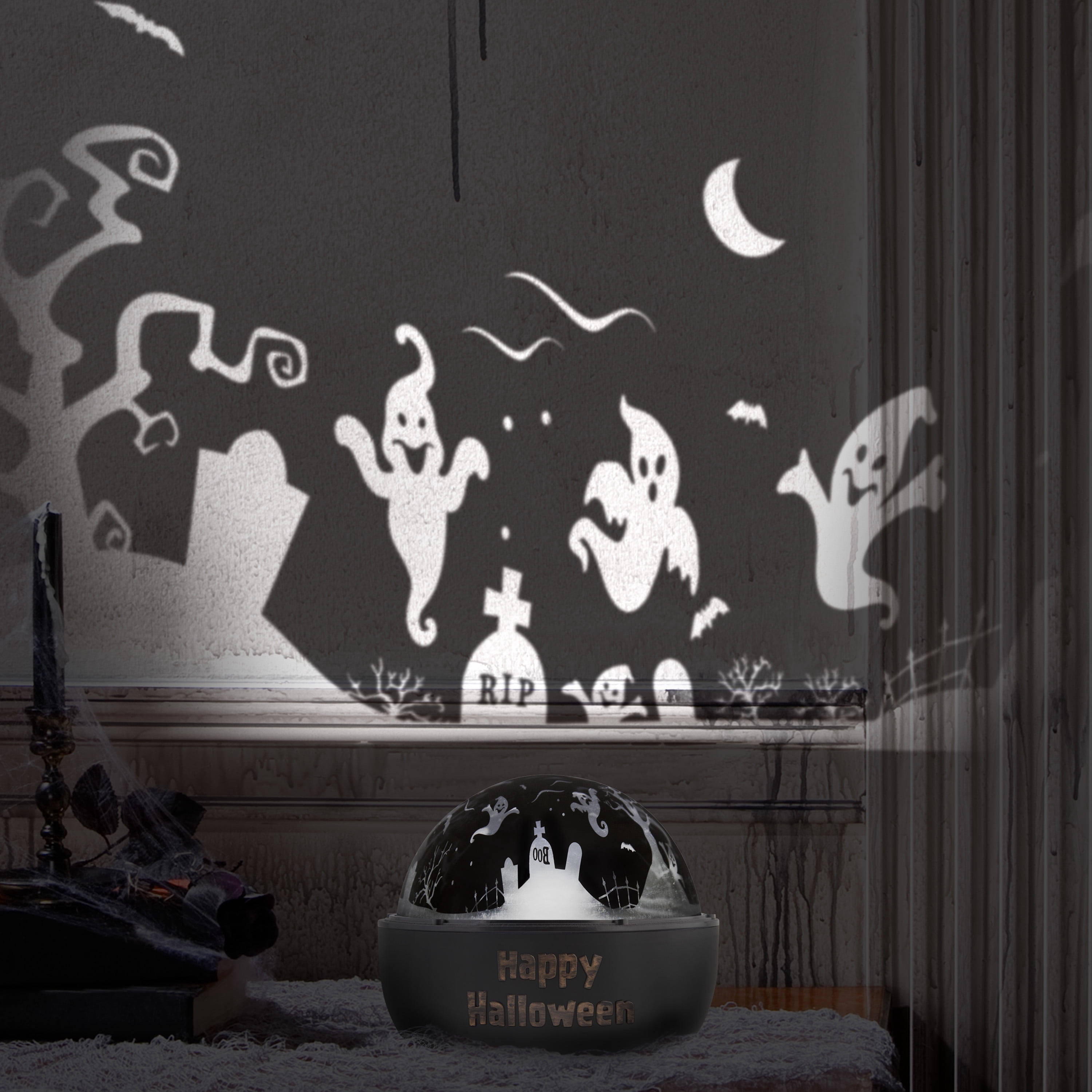 Ghost Scene Tabletop Shadowlights Halloween Lightshow Illuminations