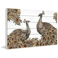 thumbnail image 3 of MARMONT HILL 'Peacock Partner III' Painting Print on White Wood - Multi-Color 24 x 16, 3 of 5