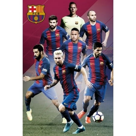 FC Barcelona Players 16/17 Soccer Sports Poster 24x36