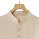 thumbnail image 5 of Ceisia Men's Shirt | Loose Stand Collar Short Sleeve Cotton-Linen Shirt | Breathable Textured Wrinkle (Multiple Solid Colors) Gift, 5 of 6