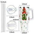 thumbnail image 2 of Christmas Gnome Insulated Tumbler with Lid and Straw, Cute Holiday Gnomes Snowflake Stainless Steel Travel Mug with Handle, Festive Christmas Cup, 2 of 9