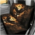 thumbnail image 3 of Yuyamidu 14 PCS Eagle Car Seat Covers Full Set Cross Steering Wheel Cover Seat Belt Covers Center Console Cover Head Rest Covers Cup Coasters Keychain, 3 of 7