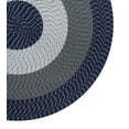 thumbnail image 5 of Better Trends 72" Round Braided Rug 100% Polypropylene Durable and Stain Resistant Reversible Indoor Area Utility Rug, Country Stripe Collection - Dark Blue Stripe, 5 of 5