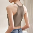 thumbnail image 6 of Leesechin Women Ribbed Fitness Crop Tops with Built in Bra Yoga Tank Top Tight Fit, 6 of 6