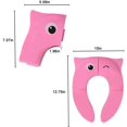 thumbnail image 3 of Funda para asiento de inodoro, asiento de inodoro de viaje, almohadillas de silicona antideslizantes plegables, portátil de viaje reutilizable para niños pequeños y niñas, bolsa de transporte (rosa) Sincero Electrónica, 3 of 5