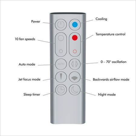 Dyson - HP01 Pure Hot + Cool Air Purifier, Heater and Fan - White/Silver