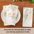 thumbnail image 3 of Iauyy Satin Napkins Set of 6- Pastel-pink Roses DIY Printing Decoration Cloth Napkin- Easy Care for Home/Party, 3 of 8