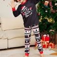 thumbnail image 4 of Conjunto de ropa de dormir navideña Ropa de hogar cómoda con estampado de letras/muñeco de nieve/árbol para niños y adultos, 4 of 9