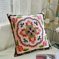 thumbnail image 2 of Decorative Pillows For Living Room Stereo Embroidery Floral Pillowcase 45 cm x 45 cm Linen Fiber With Invisible Zipper, 2 of 6