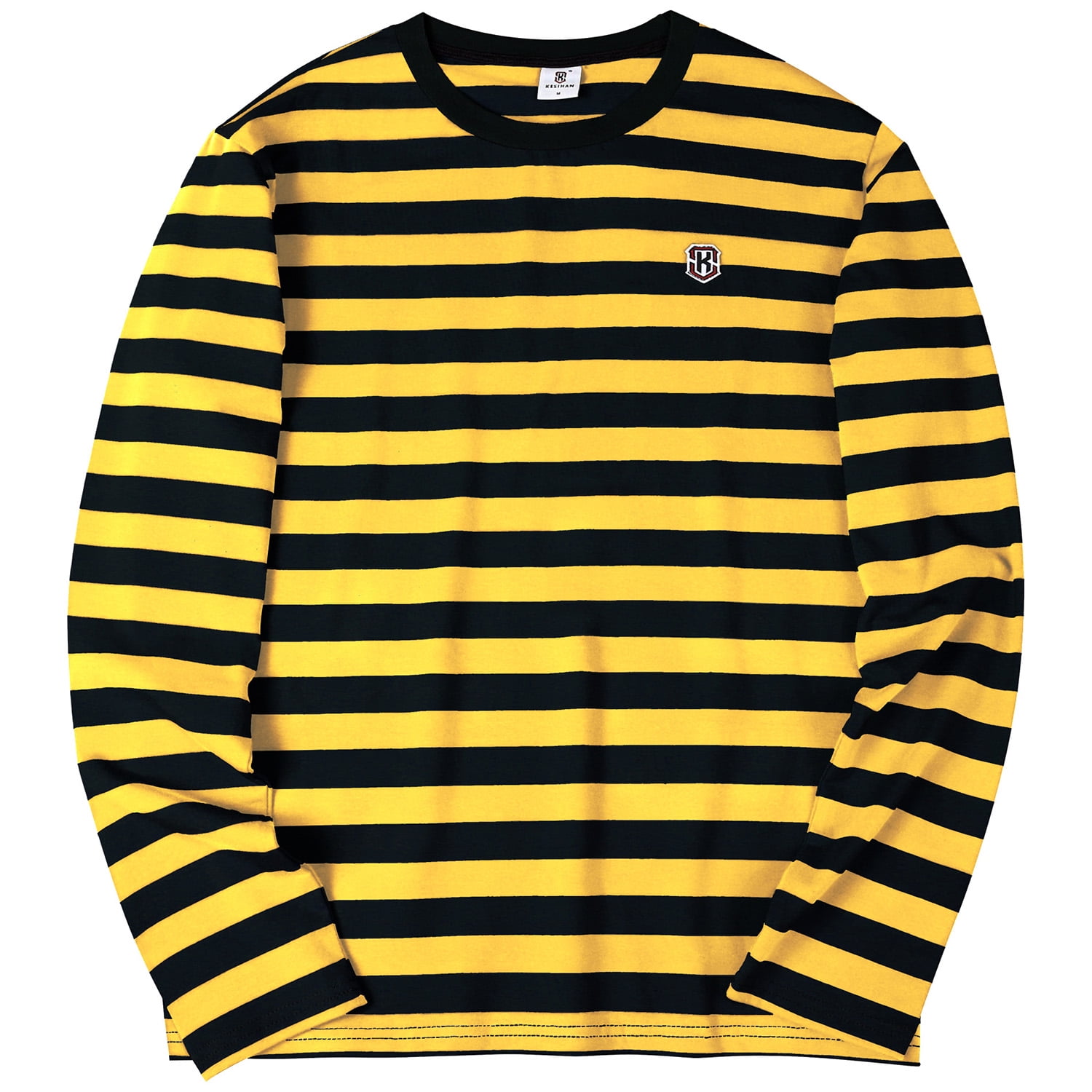 black and yellow long sleeve shirt