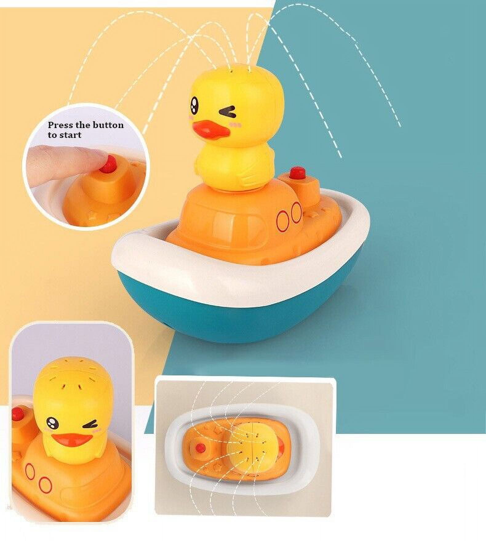 Spray Duck Spray Bañera Baby Bath Shower Head 2-en-1 Floating Boat Kid  Shower Juguete Bañera de pato