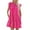 Hot Pink, variant on Bigersell Ladies Dresses Women's Fashion Holiday Summer Solid Color Round Neck Short Sleeve Party Beach Loose Dress Female Plus Size Dresses Women Skater Dresses, Style 8724, Purple XXL