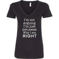 thumbnail image 3 of Inktastic I'm Not Arguing, I'm Just Explaining Why I'm Right Women's V-Neck T-Shirt, 3 of 5