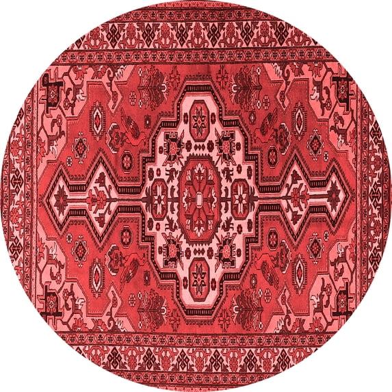 Ahgly Company Indoor Round Persian Red Traditional Area Rugs, 5' Round