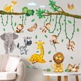 thumbnail image 3 of Pegatinas de pared con diseño de animales y mesa de altura de globo aerostático, pegatinas de pared para decoración de pared para sala de estar, dormitorio, habitación infantil, 3 of 7