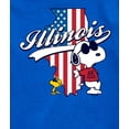 thumbnail image 3 of Peanuts - Illinois American Flag Snoopy And Woodstock - Toddler And Youth Short Sleeve Graphic T-Shirt, 3 of 6