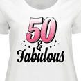 thumbnail image 4 of Inktastic 50 and Fabulous with Sparkles Women's Plus Size T-Shirt, 4 of 5