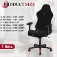 thumbnail image 2 of Fundas para sillas de juego, fundas elásticas para sillas de oficina y computadora con fundas para reposabrazos, protector de asiento elástico para sillas de juego de oficina reclinables, negro, 2 of 7