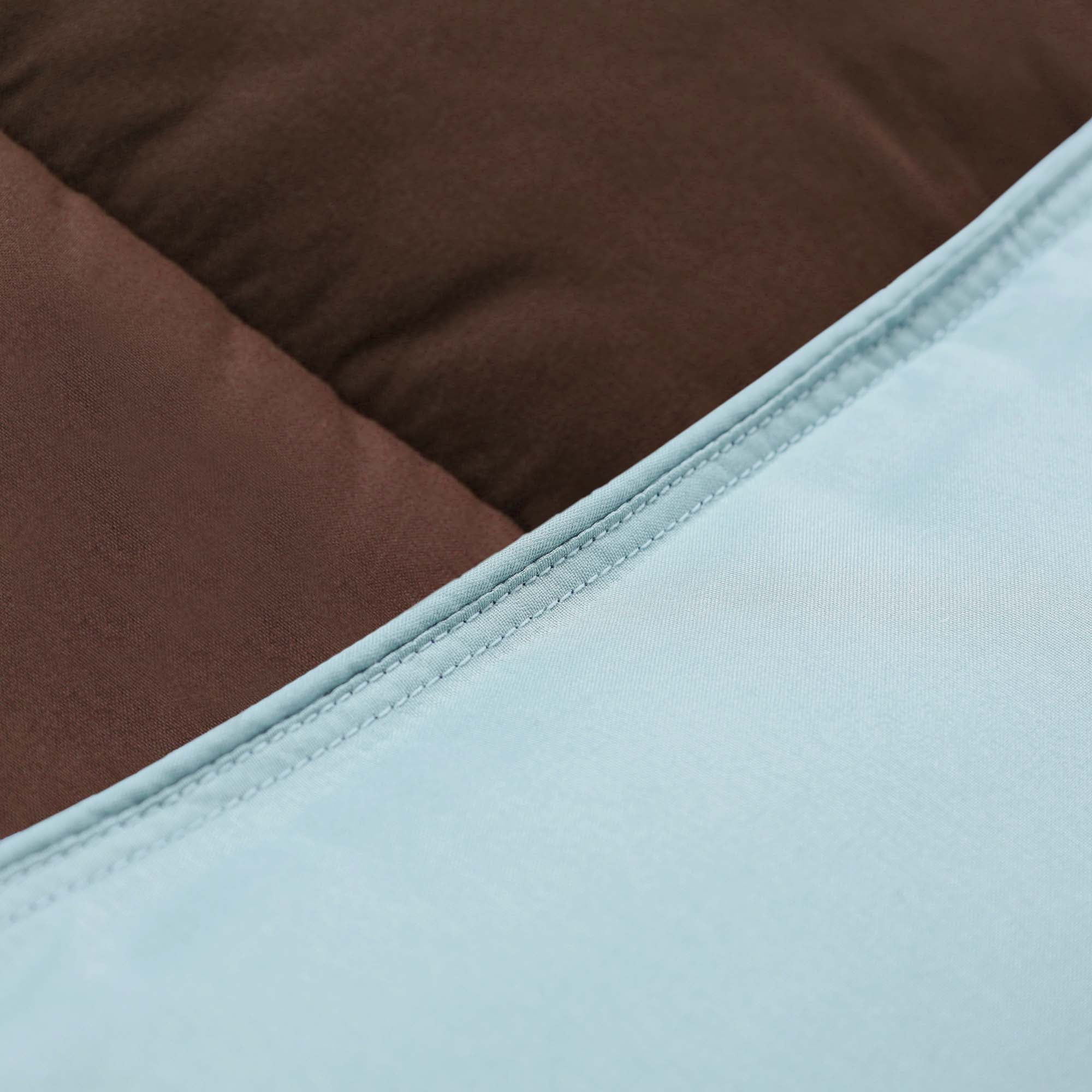 Superior Reversible Down Alternative Comforter, Twin/Twin XL, Choco-Sky Blue