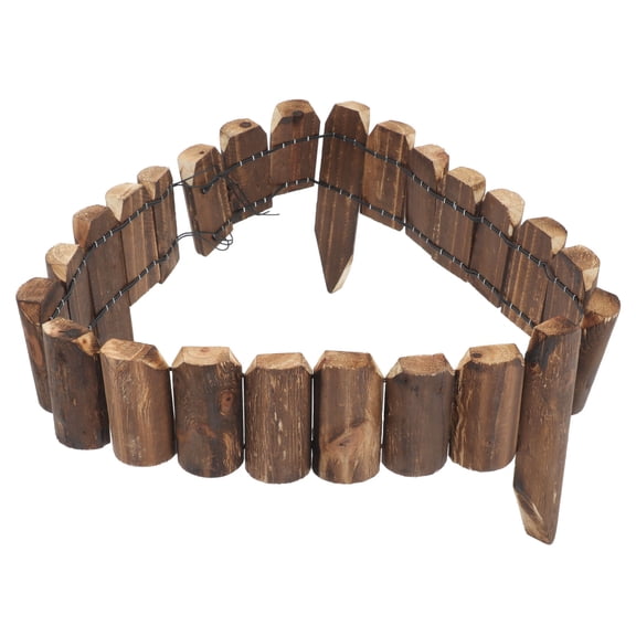 Luxshiny Small Picket Fence Wooden Outdoor Decoration Garden Landscape Diy 1Pcs