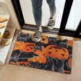 thumbnail image 2 of Halloween Black Cats and Pumpkins Pattern Door Rugs,Washable Non Slip Door Mats Indoor,Decorative Door Mats,Entry Mat Indoor for Entrance,Bedroom,Kitchen,Bathroom,16"x24", 2 of 6