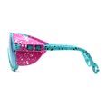 thumbnail image 3 of Color Mirror Windbreaker Visor Shield Racer Plastic Sunglasses Teal Purple Purple Mirror, 3 of 4