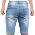 thumbnail image 4 of Nfurl Mens Stretch Denim Shorts Distressed Straight Fit Jean Shorts Elastic Waist Ripped Denim Pants for Big and Tall Casual Jean Pants with Pockets, 4 of 6