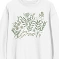 thumbnail image 2 of Vintage Botanical Grow Positive Men's White Crew Neck Sweatshirt-XXL, 2 of 3