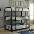 thumbnail image 2 of Bowery Hill Contemporary Metal Twin Triple Bunk Bed in Sandy Black, 2 of 3