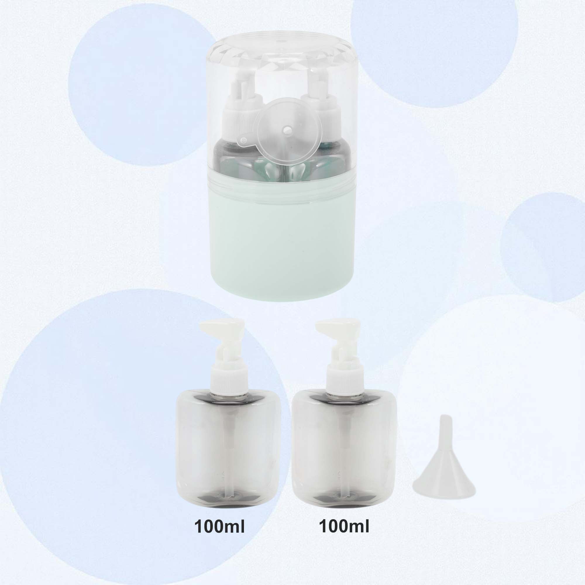 Unique Bargains Portable Travel Container Set 2Pcs for Travel Blue