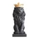 thumbnail image 1 of Kearding Los artes hechos a mano de la estatua del león de oro de la con mano de obra artística agregan encanto a la animal Decoración del hogar negro, 1 of 6