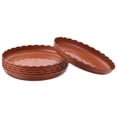 thumbnail image 1 of Unique Bargains 9' Plastic Wave Round Plant Pot Saucer Flower Drip Tray, Red 6 Pack, 1 of 5