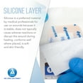 thumbnail image 5 of Dynarex SiliGentle AG Silver Silicone Foam Dressings, Wound Care, Soft & Absorbent, White, 2” x 2” Adhesive Foam Pad Dressing with Silicone Layer, 1 Case of 50 Adhesive Silicone Foam Dressings, 5 of 7