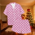 thumbnail image 5 of yillto Womens Pajamas Set Button down Short Sleeve Tops and Sleepwear Shorts Pants 2 Piece Lounge Sets, 5 of 7