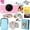 Pink, variant on Kodak Printomatic Instant Print Camera Gift Bundle w/Blue Soft Case, 20-Pack Zink Photo Paper & More - Pink