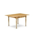 thumbnail image 6 of East West Furniture 1MZAB3-OAK-04 3Pc Dinette Set Contains a Small Dining Table and 2 Parsons Dining Chairs with Light Fawn Color Linen Fabric, Drop Leaf Table with Full Back Chairs, Oak Finish, 6 of 9