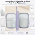 thumbnail image 3 of Tech Pouch - Lightweight Electronics Organizer Travel Case, Double Layers Cable Organizer, All-in-One Storage Bag for Charger, Cord, Phone, Flash Drive, Accessories, 3 of 5