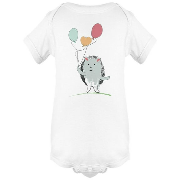 Hedgehog Drawing Balloons Bodysuit Infant -Image by Shutterstock,  Newborn
