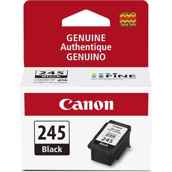 PG-245 Genuine Black Ink Cartridge, Compatible with iP2820, MG2420/2924/2920/3020/2522/2525, MX492, TS3120/302/302a/202/202a/4520/3320