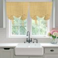 thumbnail image 4 of Yellow Tie Up Curtains for Windows, Adjustable Balloon Window Shades, Rustic Farmhouse Solid Color Kitchen Window Treatments Adjustable Roll Up Curtain for Basement/Nursery 52"x45", 4 of 8