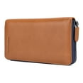 thumbnail image 2 of EnzoDesign Tan Leather Zip Around Wallet, 2 of 4