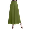 thumbnail image 2 of Womens Side Slit Chiffon Summer Thin Elastic Chinese Style Nine Point Pants, 2 of 10
