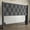 Gray, variant on 56" High Wingback Upholstered Velvet Headboard, Floor-Standing Design with Nailhead Trim, Adjustable Height, Queen & King Compatible